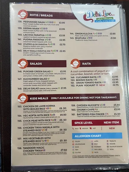 menu 0 of Delhi Live - East London’s Most Authentic Indian Restaurant