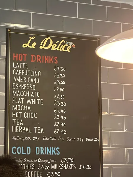 menu 1 of Le Delice