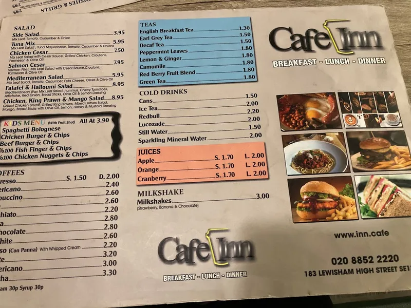 menu 2 of Cafe Inn