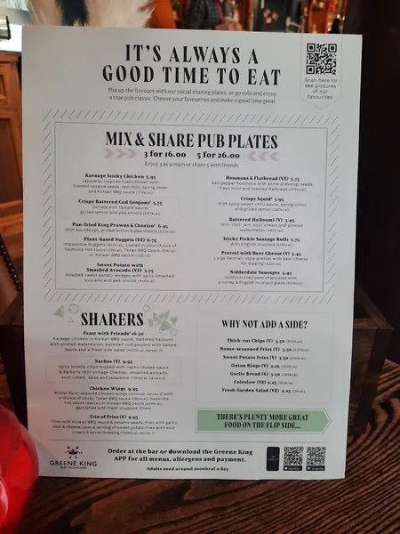 menu 1 of Royal Oak