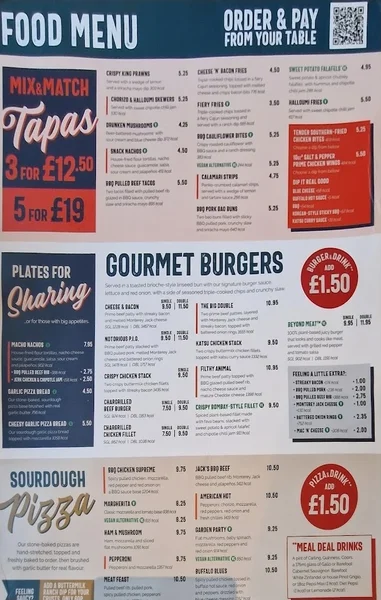 menu 1 of The Junction