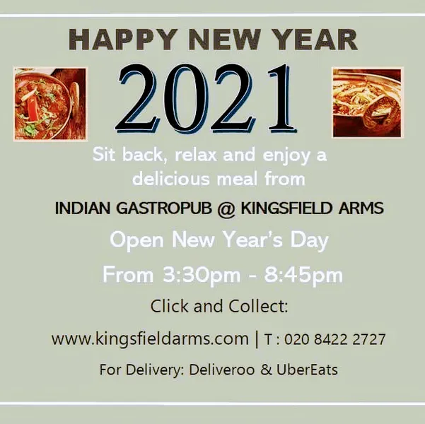 menu 0 of Indian Gastro Kitchen @ Kingsfield Arms