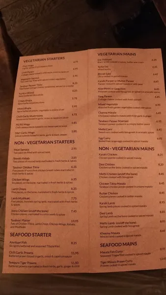 menu 2 of Indian Gastro Kitchen @ Kingsfield Arms