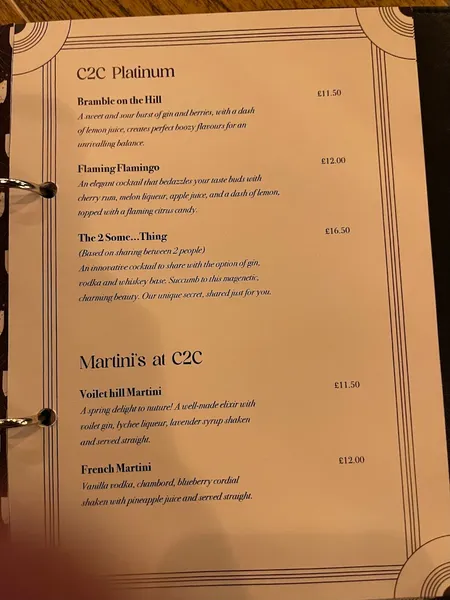 menu 1 of Coffee 2 Cocktails