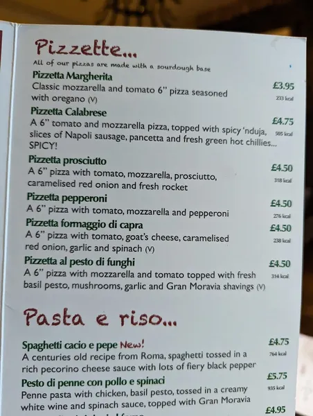 menu 2 of Pesto, Sutton Coldfield