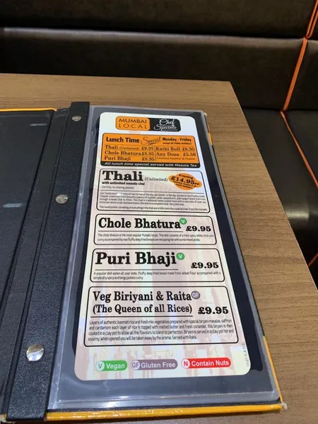 menu 0 of Mumbai Local Harrow