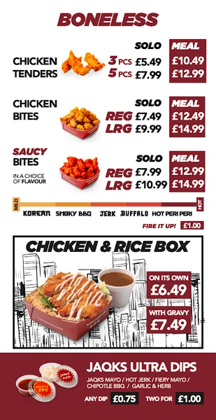 menu 2 of JAQKS Chicken + Chips (Moseley)