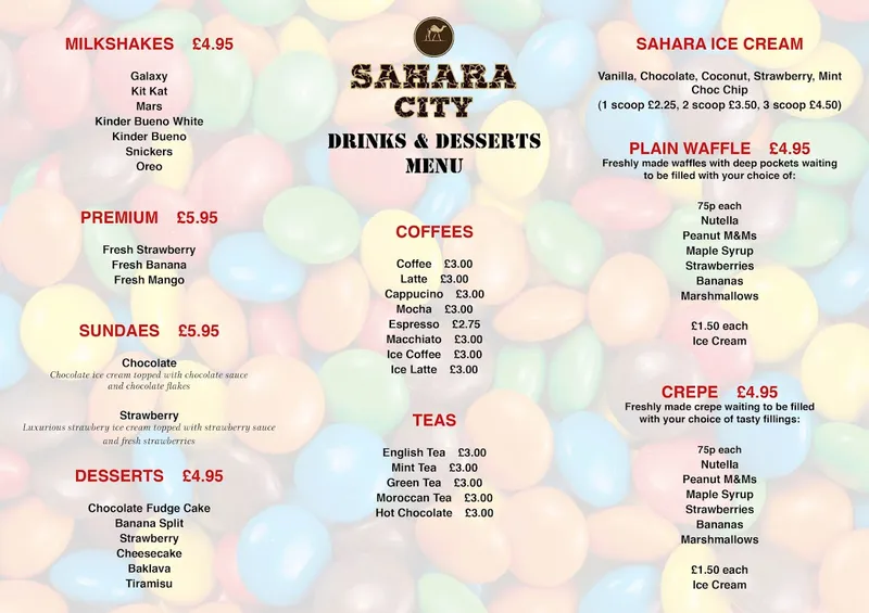 menu 0 of Sahara City