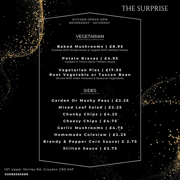 menu 2 of The Surprise Inn