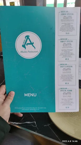 menu 0 of Aksular Restaurant