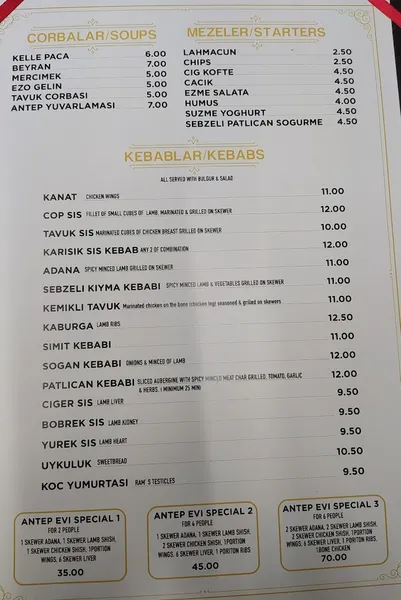 menu 2 of Lahmacun Dunyasi