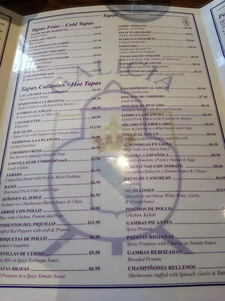 menu 2 of Galicia