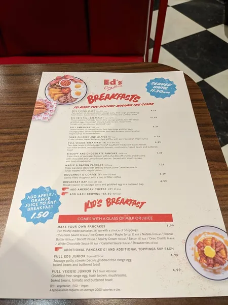 menu 0 of Ed's Easy Diner