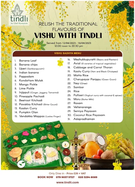 menu 1 of Tindli by Chef Karnavar