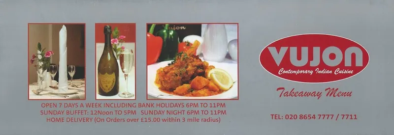 menu 0 of Vujon (Croydon)