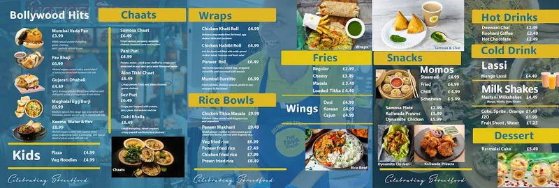 menu 2 of The Tava Shop Croydon