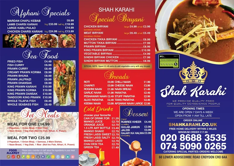 menu 0 of Shah Karahi Halal