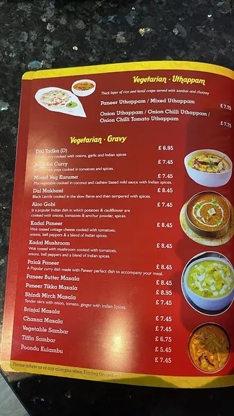 menu 0 of Chennai Dosa Croydon