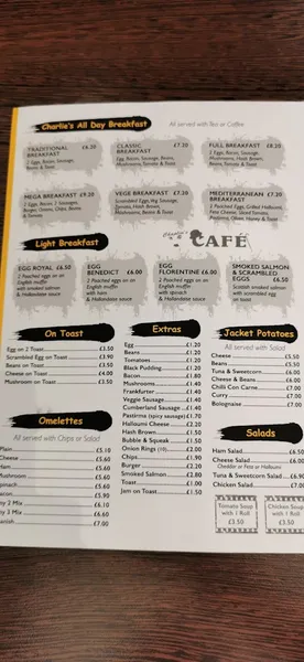 menu 2 of Chaplin’s Café