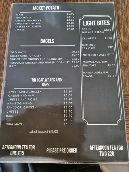 menu 0 of The North coffee shop