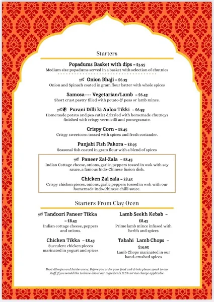 menu 2 of Rangrez London - Authentic Indian Cuisine