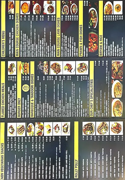 menu 1 of Taste Of Lahore Hammersmith and Shepherds Bush Branch