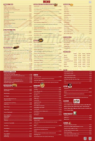 menu 0 of Miran Masala (Indian/Punjabi/Pakistani/Desi) Kensington Olympia