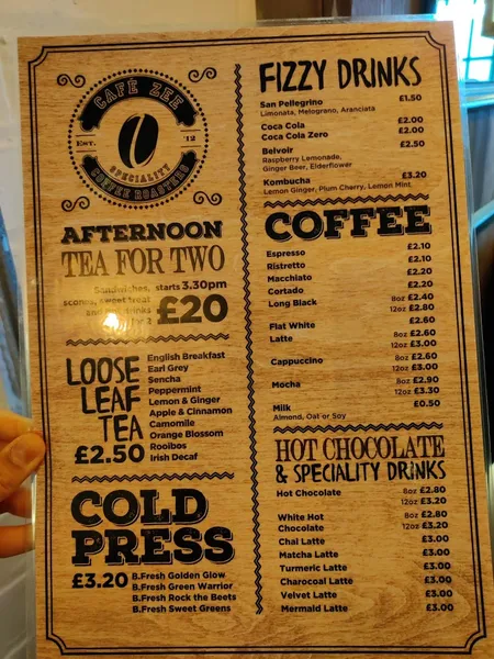 menu 2 of Cafe Zee.