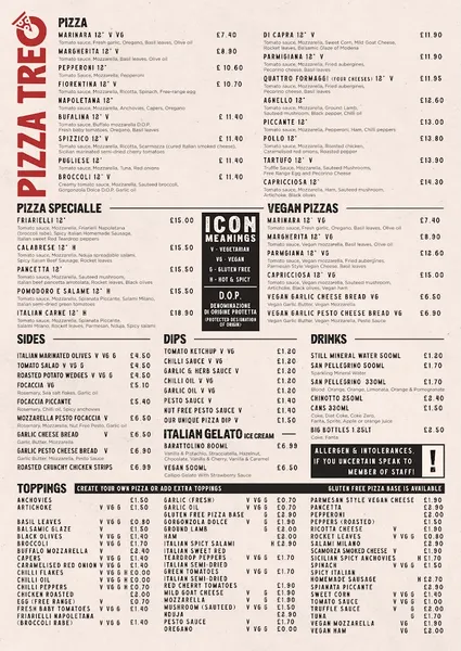 menu 0 of Pizza Treo Barnet