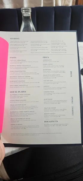 menu 1 of Teatro Hall