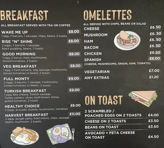 menu 0 of Harvest Cafe Breakfast-Lunch-Diner (Avenue Cafe)