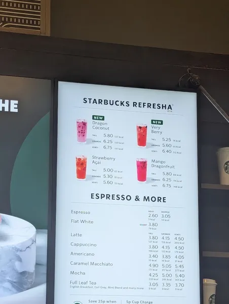 menu 0 of Starbucks Coffee