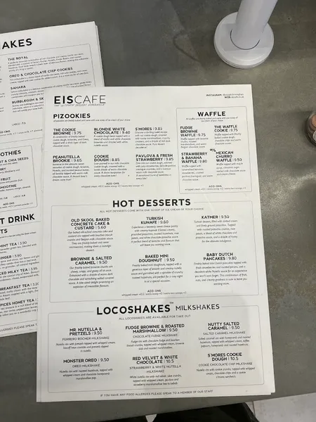 menu 1 of EIS CAFE - Ladypool Road