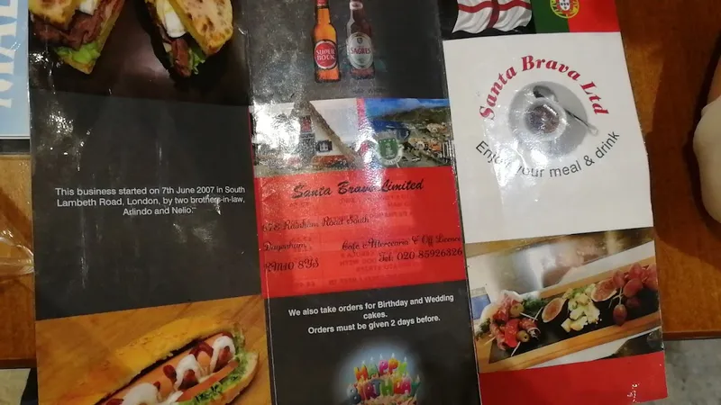 menu 2 of Santa Brava