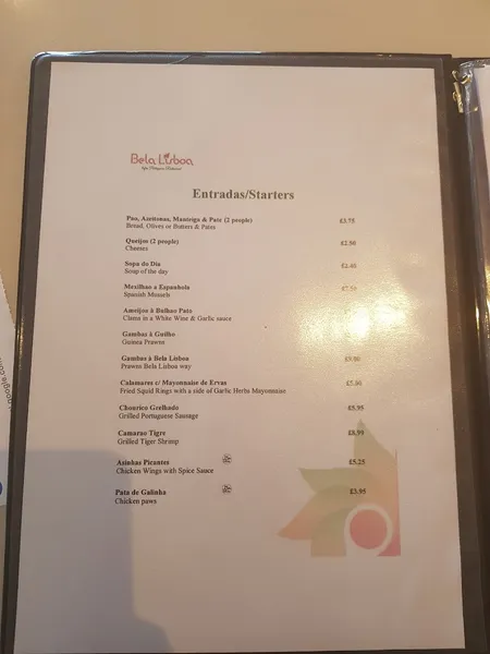 menu 0 of Bela Lisboa