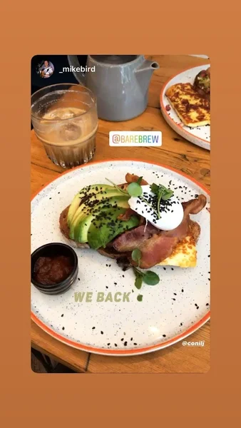 menu 1 of Bare Brew