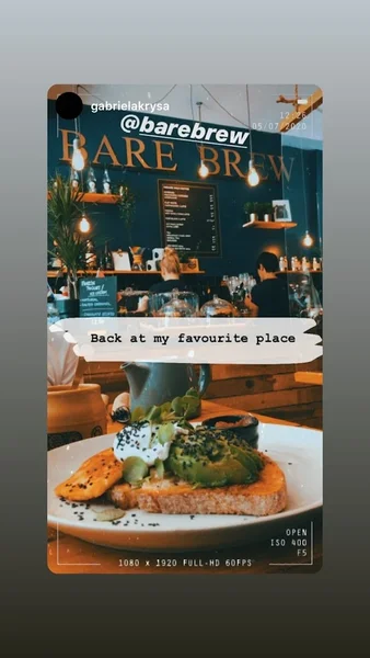 menu 2 of Bare Brew