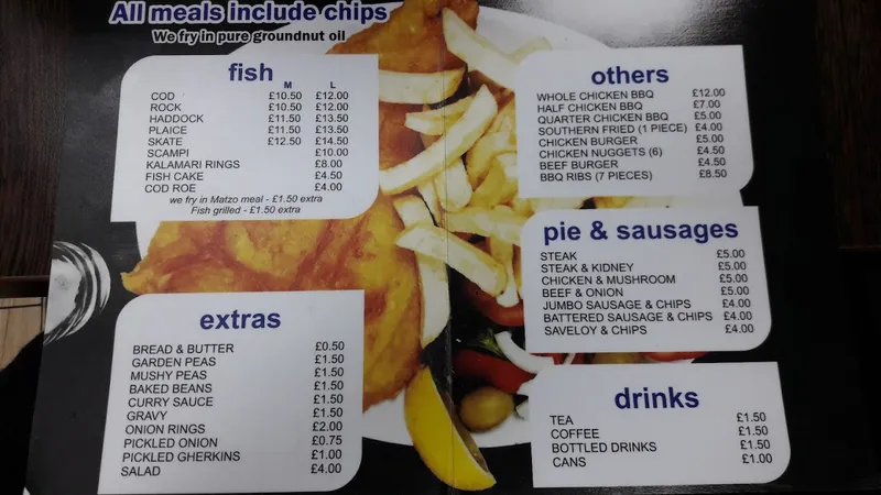 menu 2 of The Original George’s Fish Bar