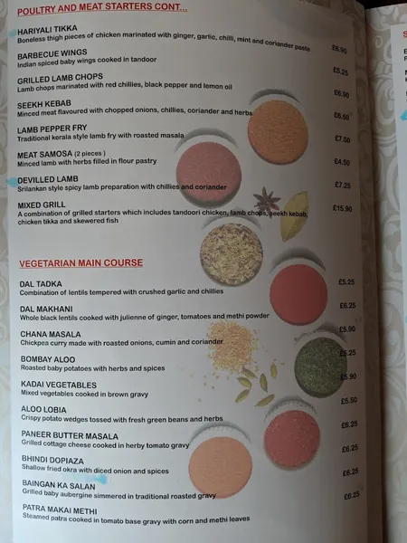 menu 2 of Real Taste of India, Croydon