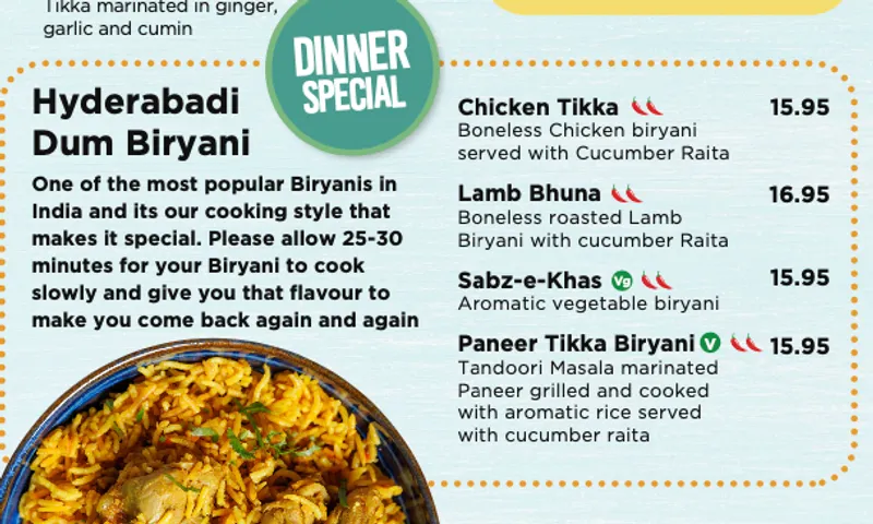 menu 0 of Tikka Nation