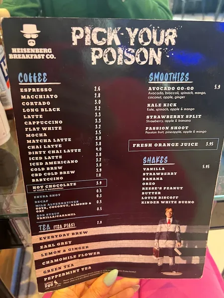 menu 2 of Heisenberg Breakfast Co