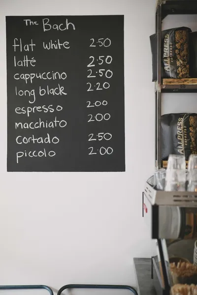 menu 2 of The Bach (Breakfast, Lunch, Coffee)