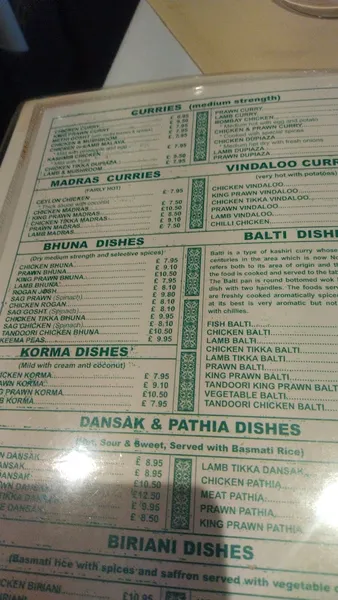 menu 2 of Arati Tandoori