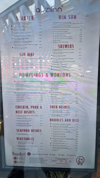 menu 0 of BaoziInn - London Bridge