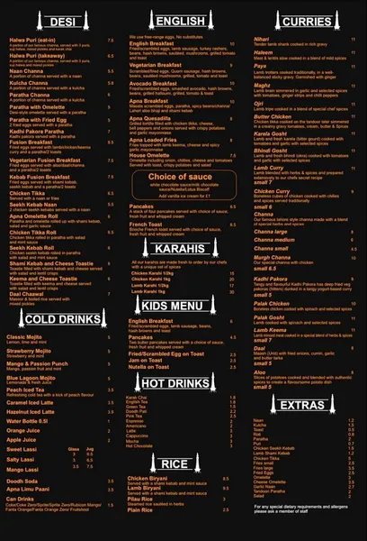 menu 0 of Apna Lahore