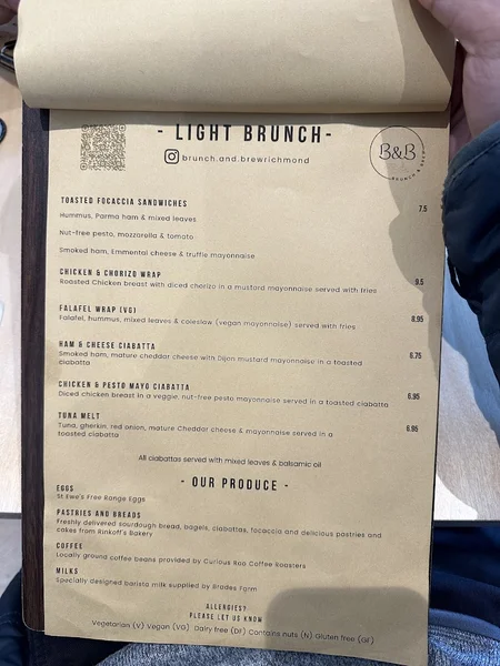 menu 2 of Brunch and Brew
