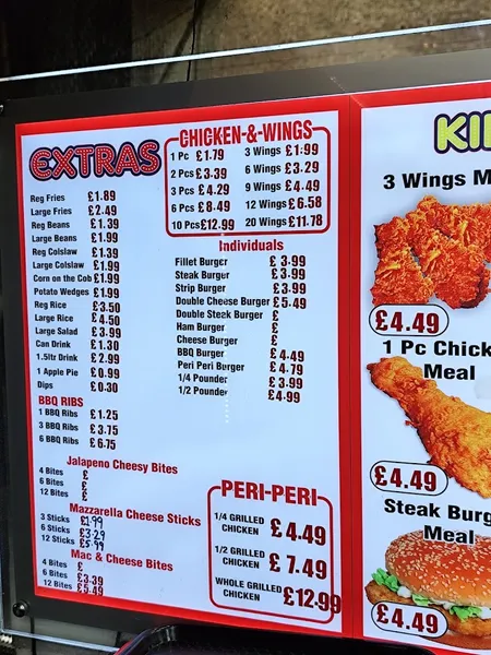 menu 0 of RFC Chicken & Ribs (Hammersmith)