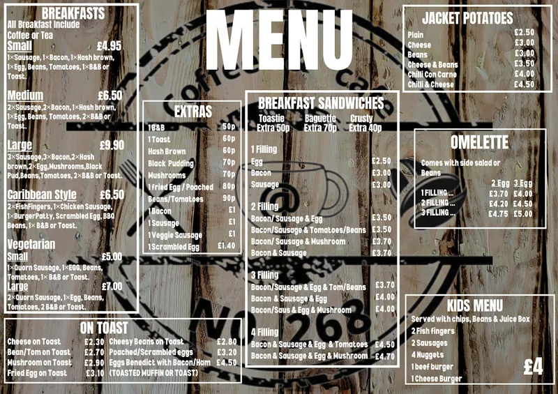 menu 2 of Coffee & Cafe @ 268 / Street Food @ 268