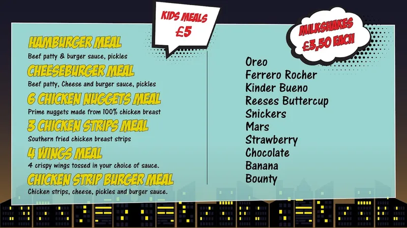 menu 2 of Krunk Burgers - Croydon