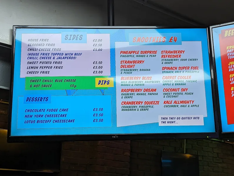 menu 1 of Krunk Burgers - South Croydon